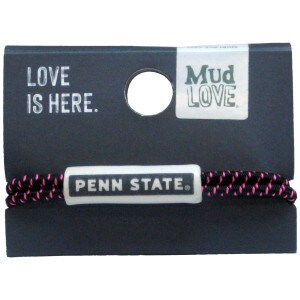 Mud Love bracelet Penn State charm with elastic cord